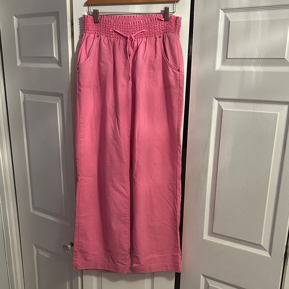 Pink Wide-Leg Pants
